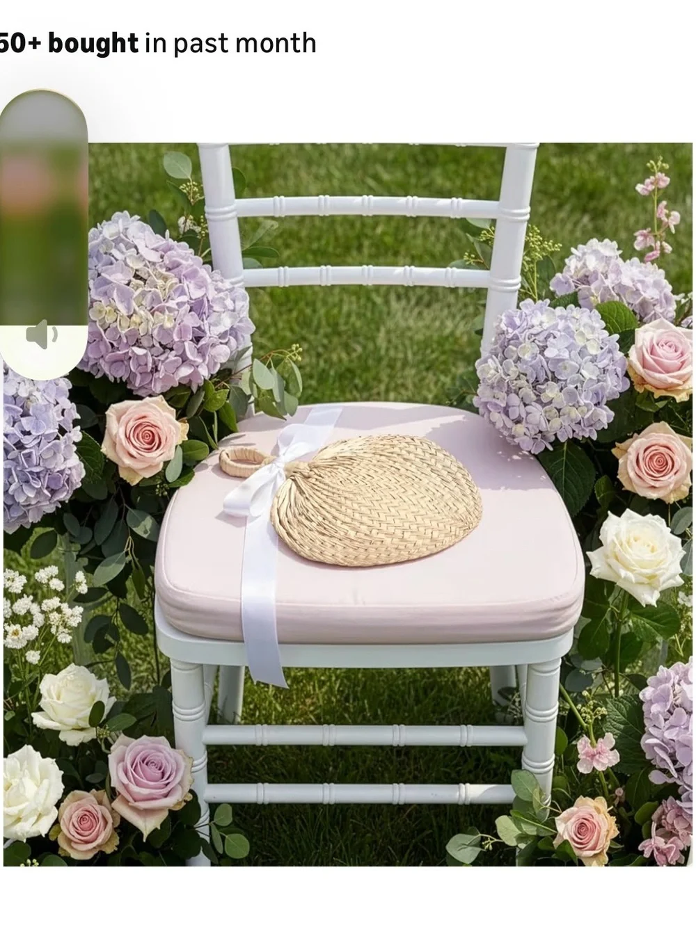24 piece Handwoven Straw Fans - Natural Beige (Set)